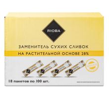 RIOBA Заменитель сухих сливок растительная основа 28% в стиках (2.5г x 100шт), 250г