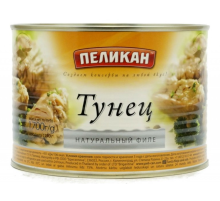 Тунец Пеликан филе натуральный в собственном соку, 1.7кг