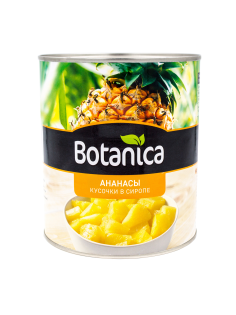 Ананасы Botanica кусочки в сиропе, 3.05кг