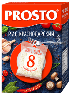 Крупа рис Prosto Краснодарский в пакете для варки (62.5г x 8шт), 500г