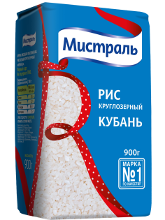 Крупа рис Мистраль Кубань круглозерный, 900г