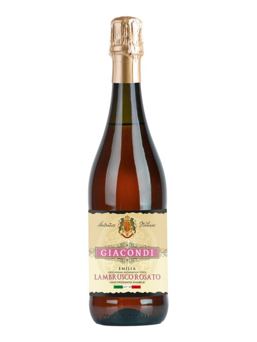 Вино игристое Giacondi Lambrusco розовое полусладкое, 0.75л