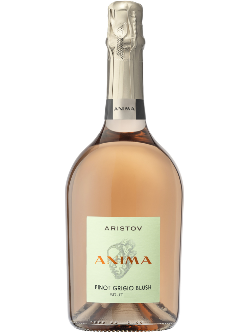 Вино игристое Аристов Anima Pinot Grigio Blush розовое брют, 0.75л