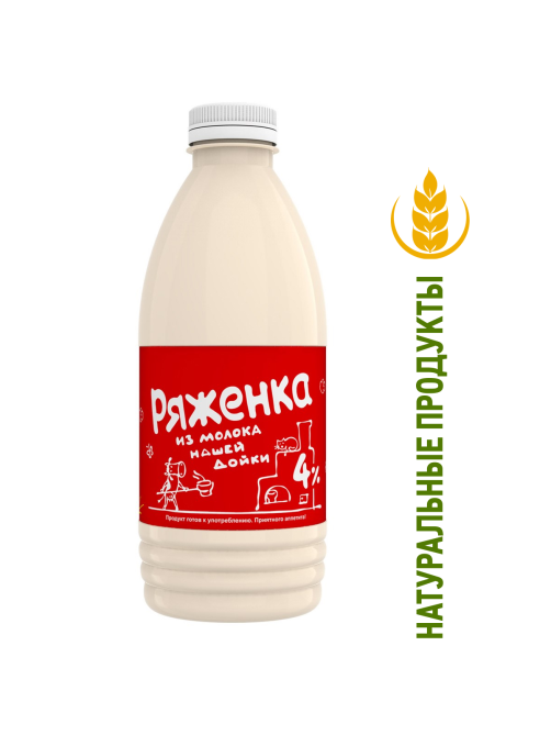 Ряженка Нашей дойки из молока 4%, 900г