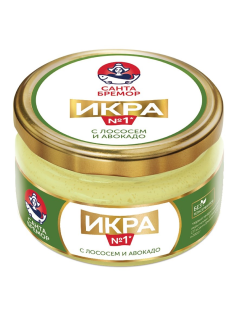 Икра деликатесная Санта Бремор с лососем и авокадо, 180г