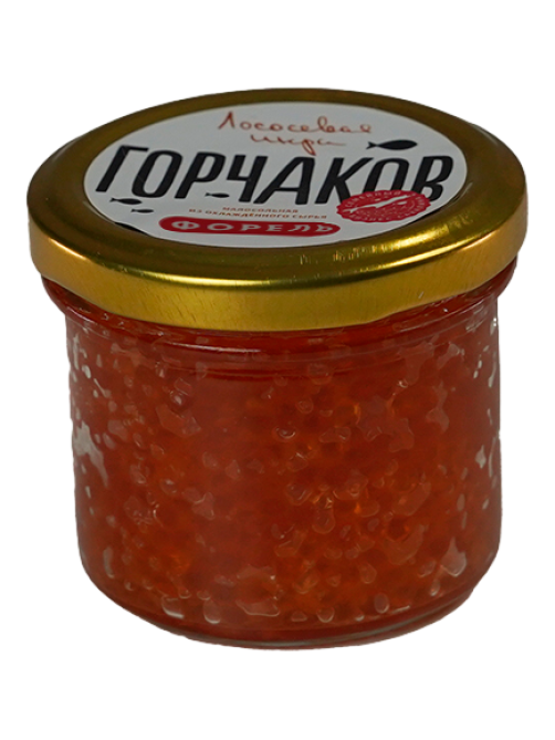 Икра лососевая Горчаков зернистая форель, 100г