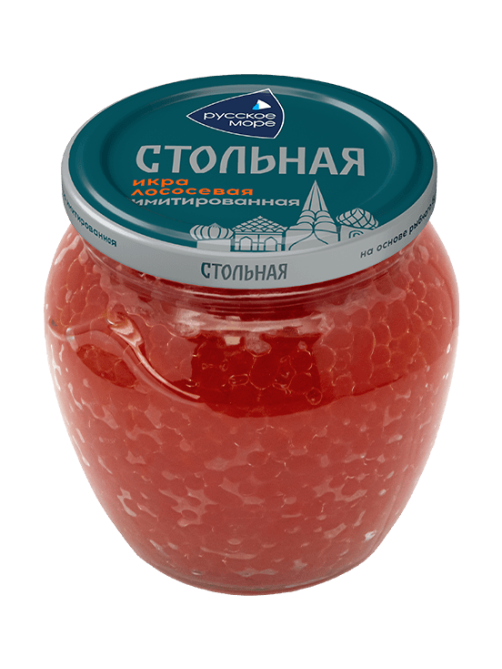Икра лососевая Русское море Стольная имитированная, 480г