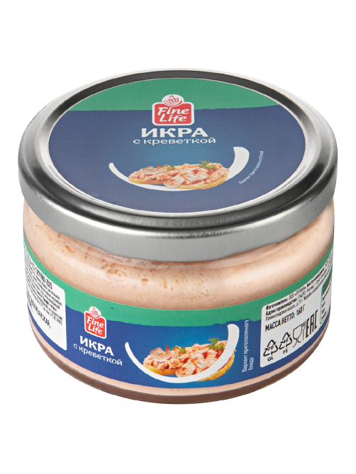 Fine Life Икра деликатесная с креветкой, 160г