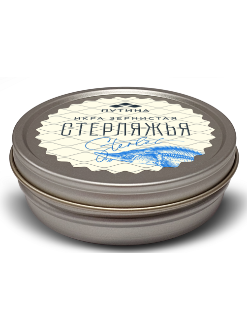 Икра черная Путина стерляжья зернистая, 50г