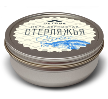 Икра черная Путина стерляжья зернистая, 125г