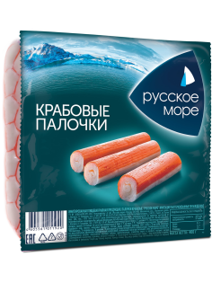 Палочки крабовые Русское море салатные, 400г
