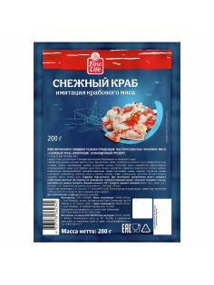 Fine Life Мясо крабовое имитация снежный краб, 200г