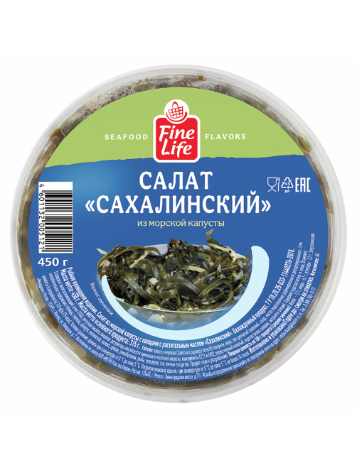 Fine Life Салат из морской капусты сахалинский, 450г