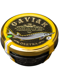 Икра черная русского осетра Астраханская Икра зернистая, 113г