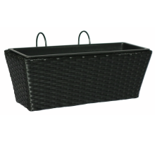 METRO PROFESSIONAL Балконный ящик Барбадос черный 52 x 21 x 23см