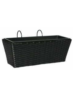 METRO PROFESSIONAL Балконный ящик Барбадос черный 52 x 21 x 23см