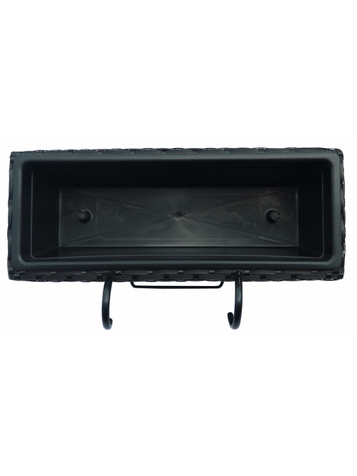 METRO PROFESSIONAL Балконный ящик Барбадос черный 52 x 21 x 23см
