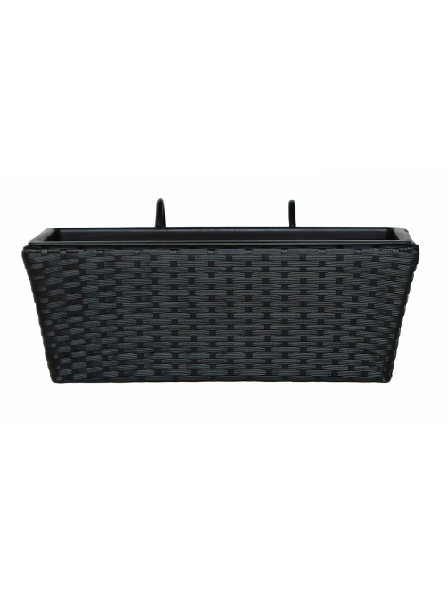 METRO PROFESSIONAL Балконный ящик Барбадос черный 52 x 21 x 23см