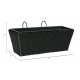 METRO PROFESSIONAL Балконный ящик Барбадос черный 52 x 21 x 23см