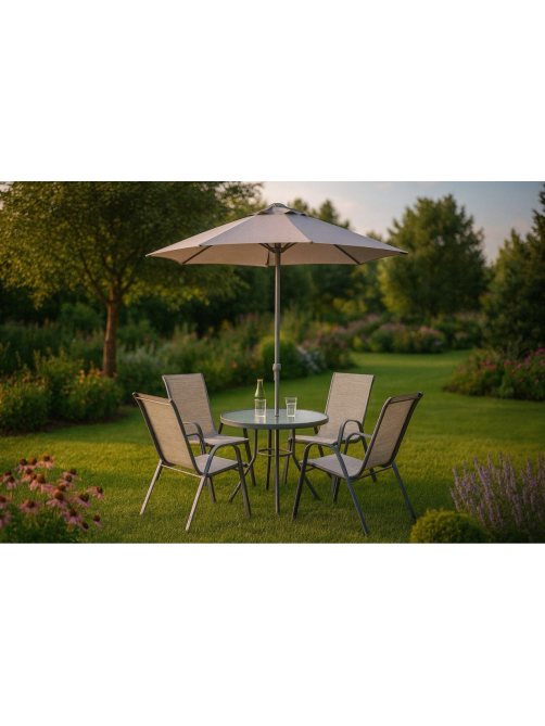 Набор мебели Zalger Garden Family с зонтом 6 предметов