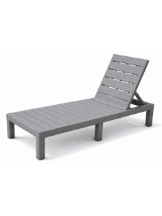 Шезлонг Sirocco Urban Sun полипропилен складной серый, 187 x 60 x 29см