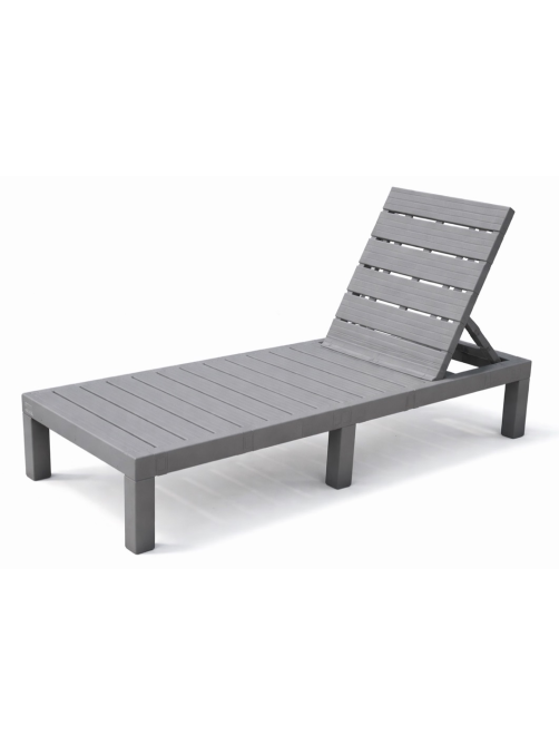 Шезлонг Sirocco Urban Sun полипропилен складной серый, 187 x 60 x 29см