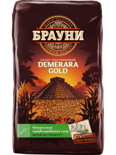 Сахар тростниковый Брауни Demerara Gold кристаллический, 900г