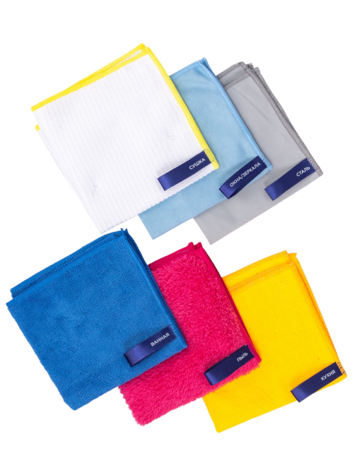 Салфетка Attribute Multi Surface микрофибра 6шт, 30 x 30см