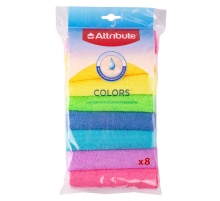 Салфетка Attribute Colors микрофибра 8шт, 30 x 30см