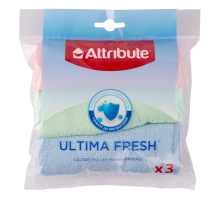 Салфетка Attribute Ultima Fresh микрофибра 3шт, 30 x 30см
