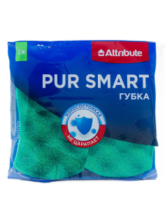Губка для посуды Attribute Pur Smart 11 х 6см, 2шт