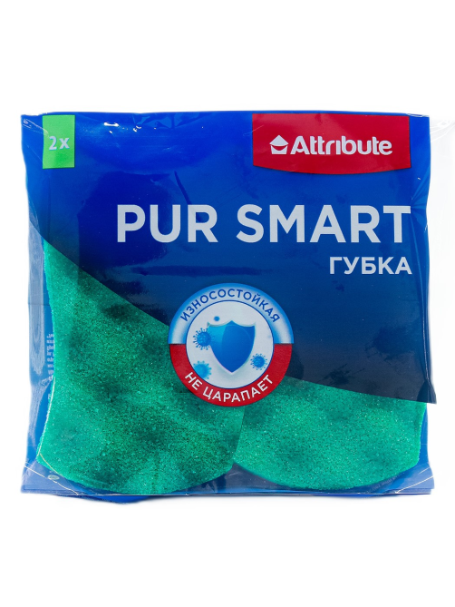 Губка для посуды Attribute Pur Smart 11 х 6см, 2шт