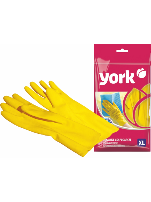 Перчатки хозяйственные York резиновые суперплотные, XL