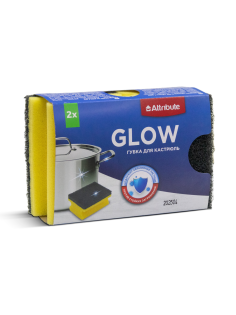 Губка для кастрюль Attribute Glow 9 x 7см, 2шт