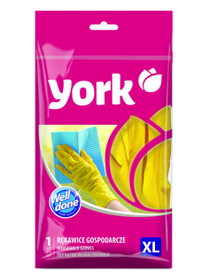 Перчатки хозяйственные York резиновые суперплотные, XL