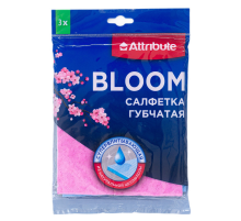 Салфетка губчатая Attribute Bloom 15 x 18см, 3шт