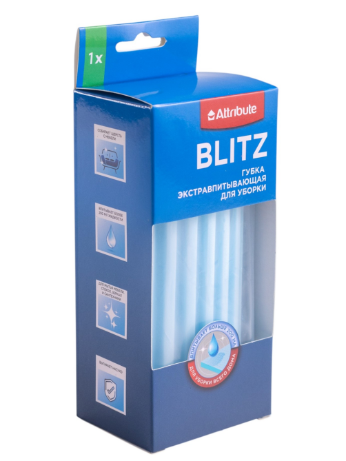 Губка Attribute Blitz экстравпитывающая, 12.5 x 5 x 4.5см