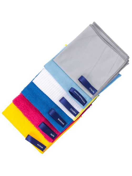 Салфетка Attribute Multi Surface микрофибра 6шт, 30 x 30см