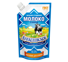 Молоко сгущенное Алексеевское цельное с сахаром 8.5%, 270г