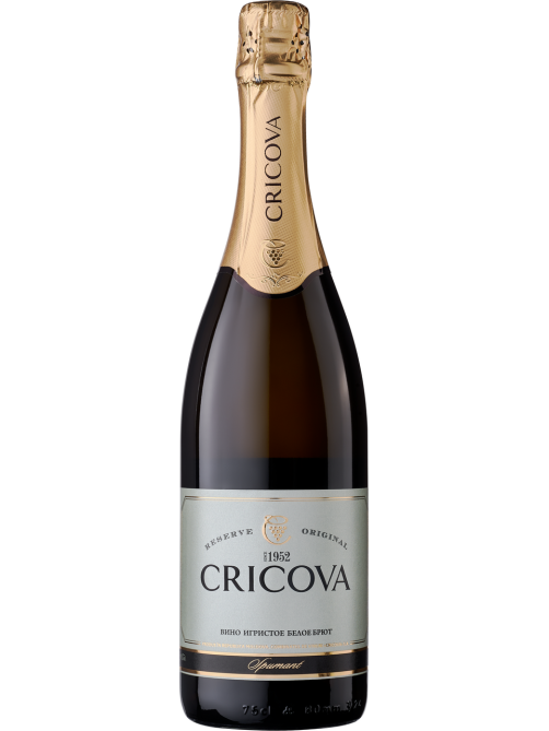 Вино игристое Cricova Sauvignon Blanc белое брют, 0.75л