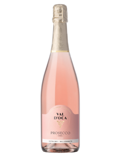Вино игристое Val D'Oca Prosecco Rose Extra dry Millesimato розовое брют, 0.75л