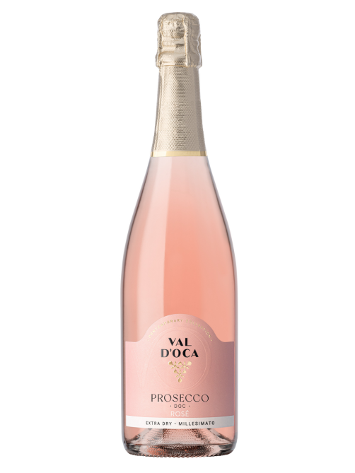 Вино игристое Val D'Oca Prosecco Rose Extra dry Millesimato розовое брют, 0.75л