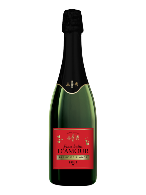 Вино игристое Fines Bulles D'Amour белое брют, 0.75л