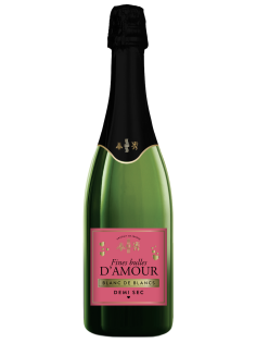 Вино игристое Fines Bulles D'Amour белое полусухое, 0.75л