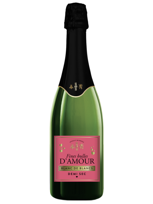 Вино игристое Fines Bulles D'Amour белое полусухое, 0.75л
