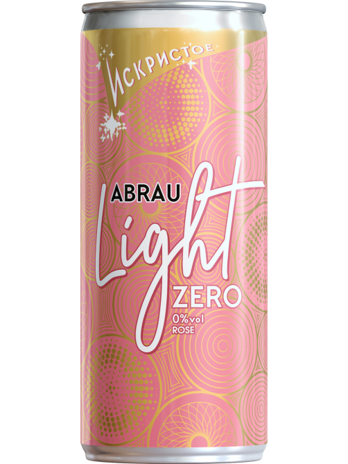 Напиток Абрау Дюрсо Light Zero розовый полусладкий безалкогольный газированный, 0.25л