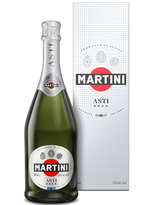 Вино игристое Martini Asti белое сладкое в подарочной упаковке, 0.75л