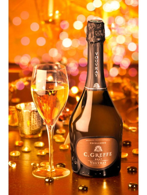 Вино игристое C.Greffe Excellence Vouvray белое брют, 0.75л