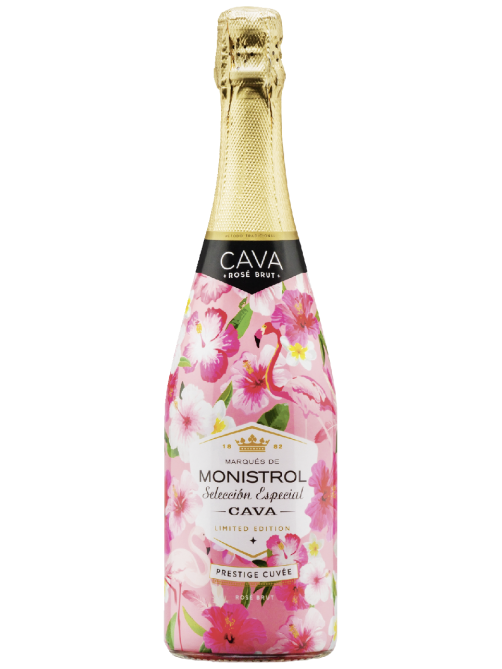 Вино игристое Monistrol Cava Brut Rose розовое брют, 0.75л