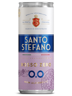 Напиток винный безалкогольный Santo Stefano Rosso красный полусладкий, 0.25л